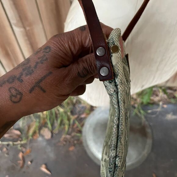 DRAGANA LEATHER DESIGN Handmade Crossbody BAG Snakeskin Print - Picture 7 of 7